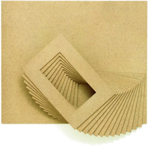 Schichtung von Rechtecken mit Ausschnitt, 1962, Relief 70 x 83 cm, Pressspan, naturfarben, Privatsammlung