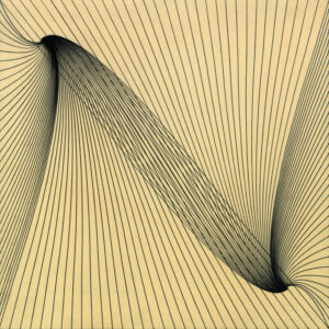 Serielle Lineaturen mit sich überlagernden Diagonalen, 1988, Zeichnung 30 x 30 cm, Graphit, Karton, Atelier Adler