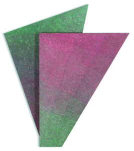 Von Hellgrün zu Pink, 2008, Relief 134 x 106 cm, Acryl, Pressspan, Atelier Adler