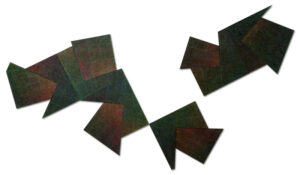 Gesplitterte Quadrate, 2009, Relief 255 x 420 cm, Acryl, Pressspan, Atelier Adler